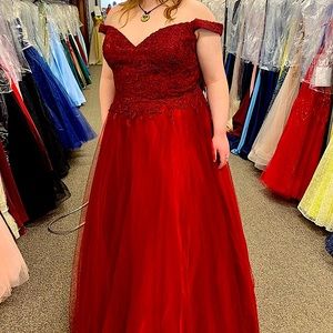 Wine Red Clarisse Dress